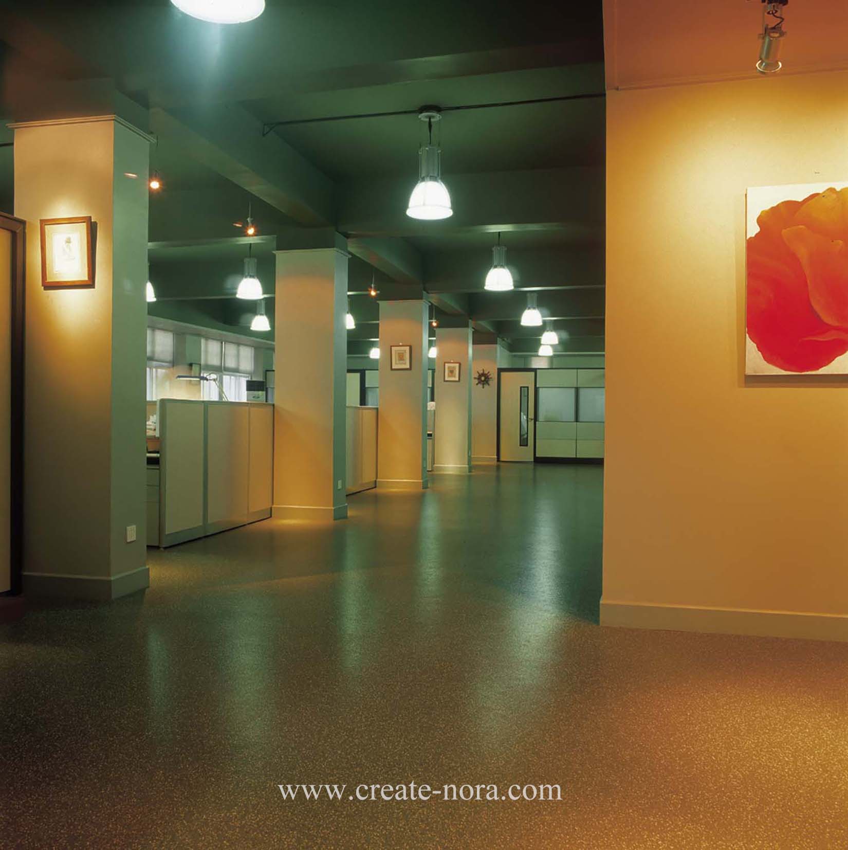 the photo of nora rubber flooring in Shanghai Art Design Company 2